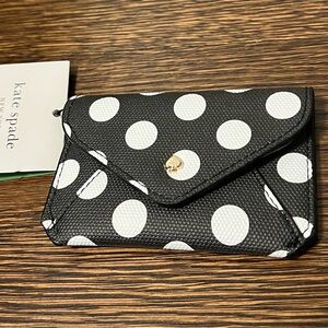 Kate Spade x Target Black and White Polka Dot EnvelopeCard Case